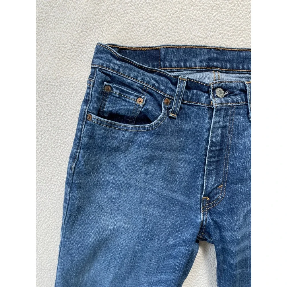 Levi's Mens 30x30 514 Straight Fit Jeans Blue Medium Wash Denim Stretch